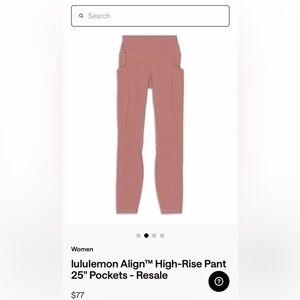 Lululemon Athletica Mauve Leggings